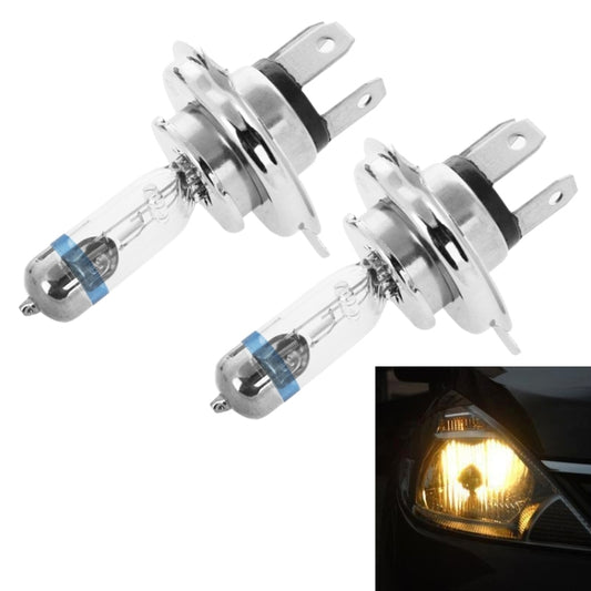2 PCS H4 12V 60/55W P43T / 4300K / 2100lm Xenon Car Headlight Bulbs, Warm White - Halogen Lights by buy2fix | Online Shopping UK | buy2fix