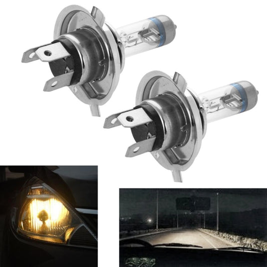 2 PCS H4 12V 60/55W P43T / 4300K / 2100lm Xenon Car Headlight Bulbs, Warm White - Halogen Lights by buy2fix | Online Shopping UK | buy2fix