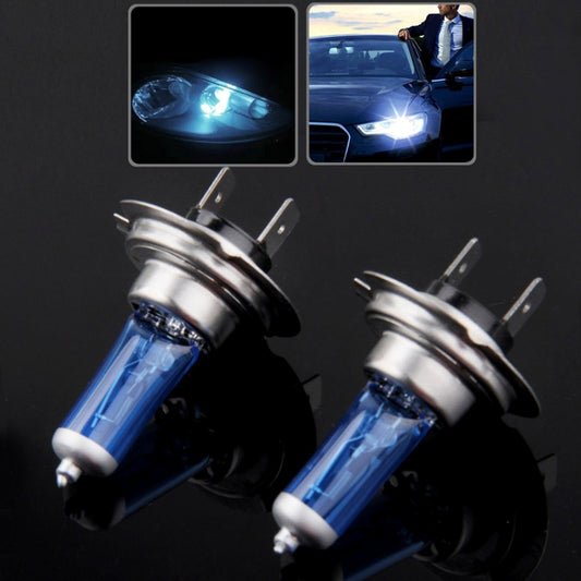 Halogen Bulb, Super White Car Headlight Bulb, 12 V / 55W, 6000K 1700 LM (Pair) - Halogen Lights by buy2fix | Online Shopping UK | buy2fix