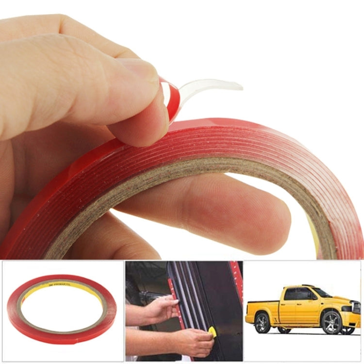 10 PCS Universal Car Transparent Double Sided Adhesive Tape, Width: 6mm(Red) by buy2fix