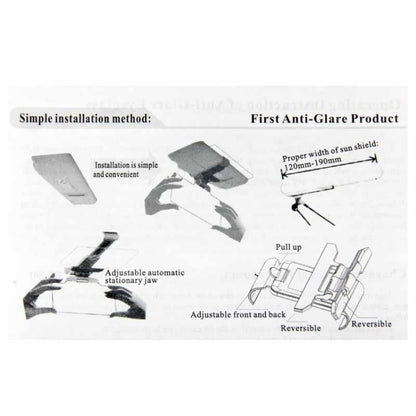 2 in 1 HD Car Anti-Glare Dazzling Goggle Day Night Vision Driving Mirror Sun Visors by buy2fix