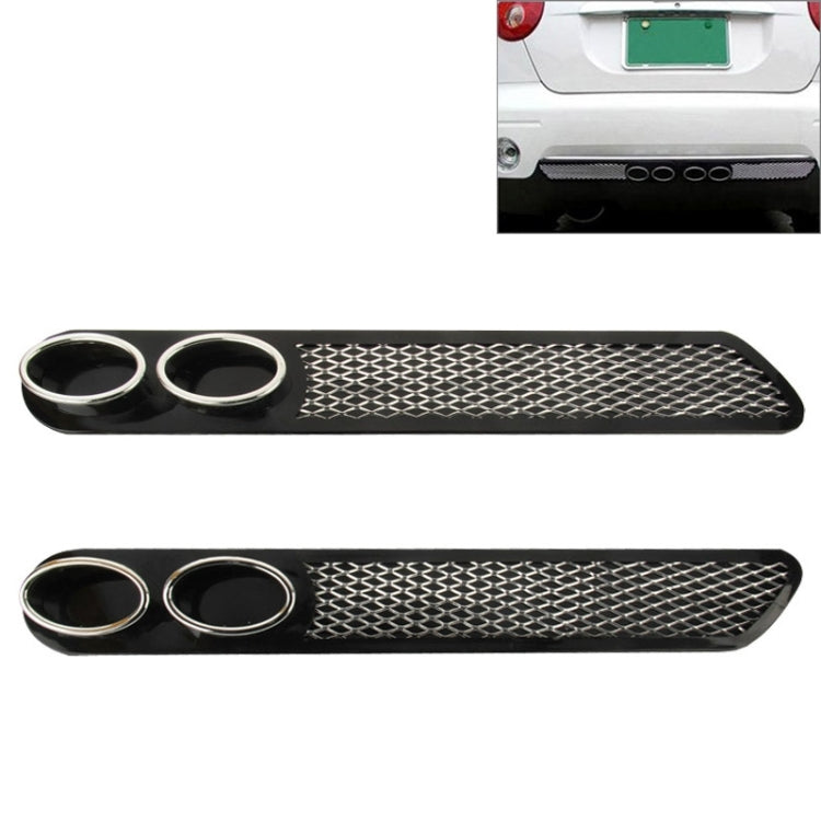 2 PCS Car Tail Pipes Exhaust Pipe Decorative Sticker(Black) by buy2fix