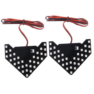 Universal Amber Sequential Yellow 33 LED 3528 SMD Arrows Light for Car Side Mirror Turn Signal (Pairs) by buy2fix