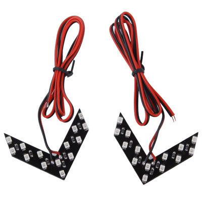 14 LED 3528 SMD Arrows Light for Car Side Mirror Turn Signal, Pairs(Blue Light) - Arrow Turn Lights by buy2fix | Online Shopping UK | buy2fix