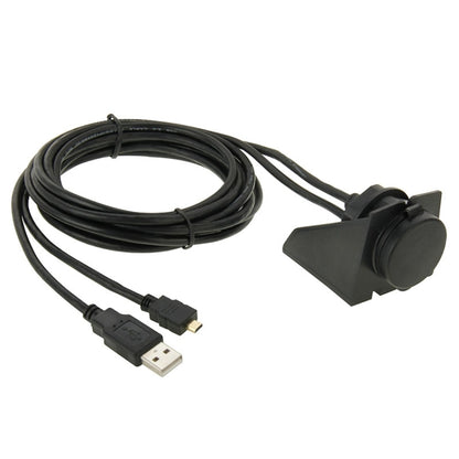 USB 2.0 & Micro HDMI (Type-D) Male to USB 2.0 & HDMI (Type-A) Female Adapter Cable with Car Flush Mount, Length: 2m - DIY Cables by buy2fix | Online Shopping UK | buy2fix