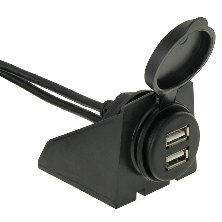 2 USB 2.0 Male to Female Extension Cable with Car Flush Mount, Length: 2m - DIY Cables by buy2fix | Online Shopping UK | buy2fix