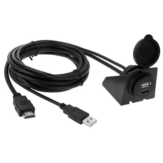 USB 2.0 & HDMI (Type-A) Male to Female Extension Cable, Length: 2m - DIY Cables by buy2fix | Online Shopping UK | buy2fix