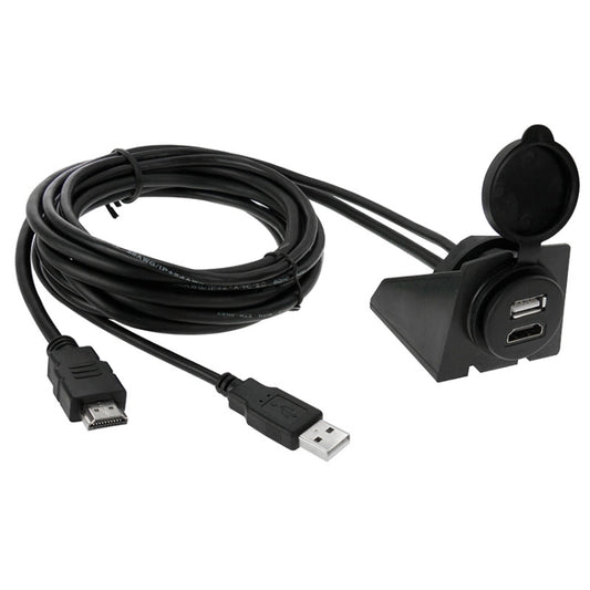 USB 2.0 & HDMI (Type-A) Male to Female Extension Cable, Length: 2m - DIY Cables by buy2fix | Online Shopping UK | buy2fix