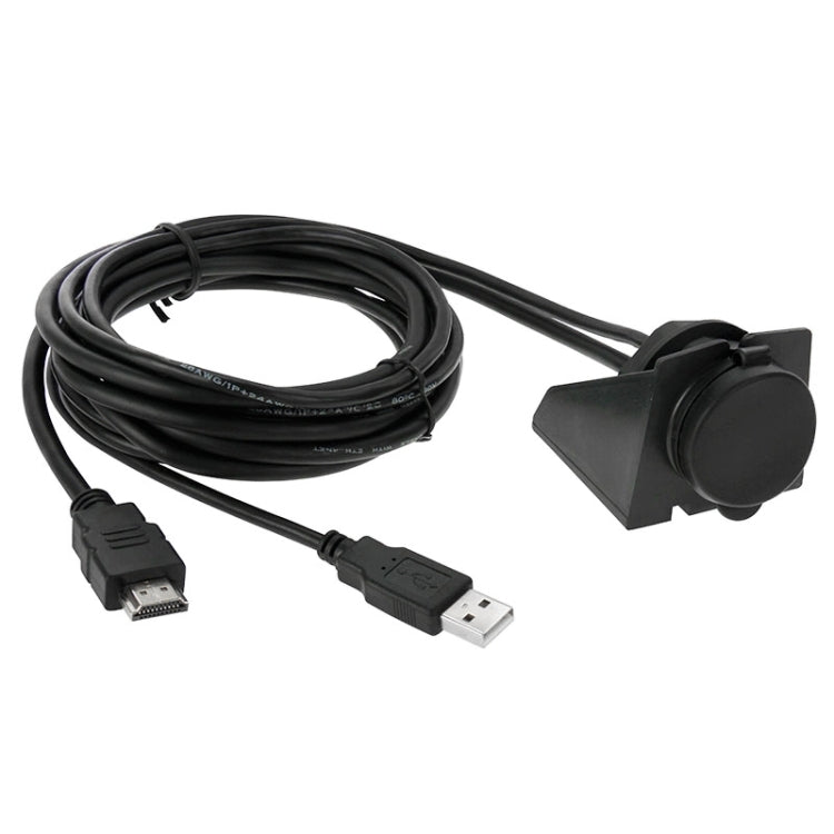 USB 2.0 & HDMI (Type-A) Male to Female Extension Cable, Length: 2m - DIY Cables by buy2fix | Online Shopping UK | buy2fix