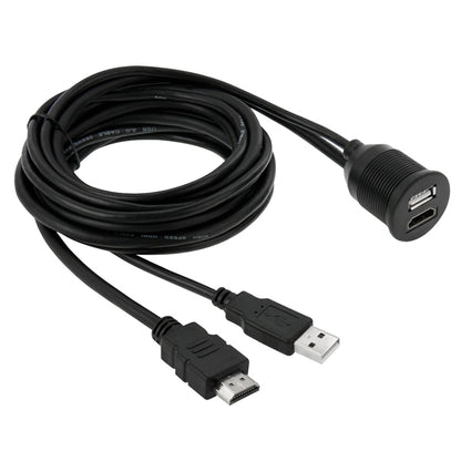 USB 2.0 & HDMI (Type-A) Male to Female Extension Cable, Length: 2m - DIY Cables by buy2fix | Online Shopping UK | buy2fix