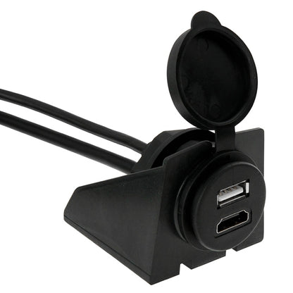 USB 2.0 & HDMI (Type-A) Male to Female Extension Cable, Length: 2m - DIY Cables by buy2fix | Online Shopping UK | buy2fix