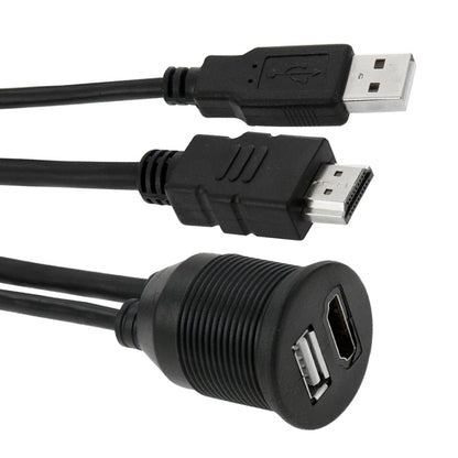 USB 2.0 & HDMI (Type-A) Male to Female Extension Cable, Length: 2m - DIY Cables by buy2fix | Online Shopping UK | buy2fix