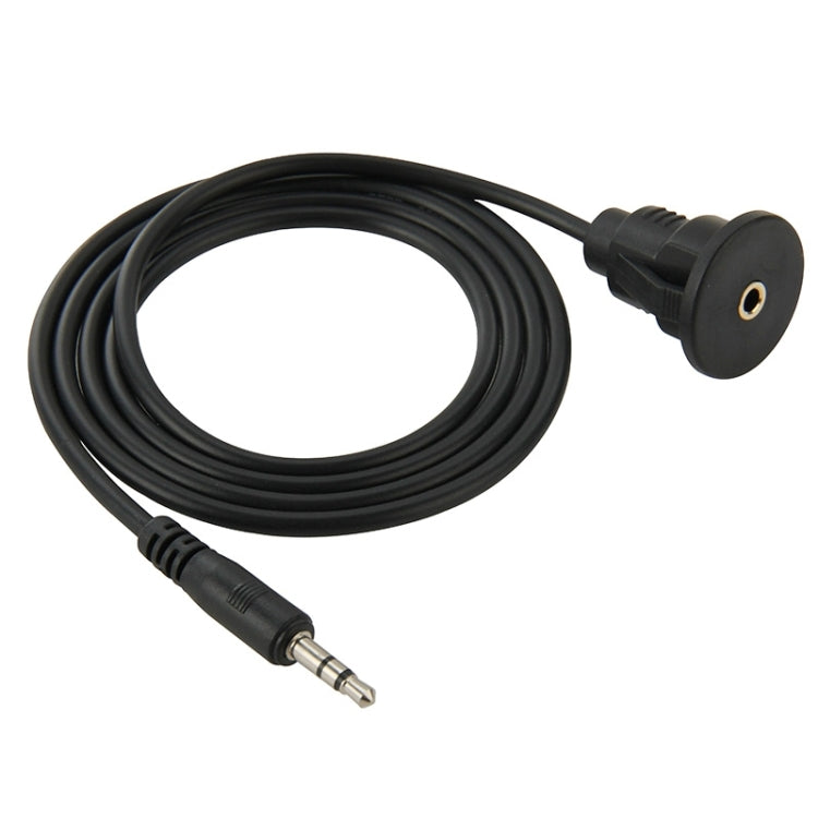 3.5mm Male to Female Extension Cable with Car Flush Mount, Length: 1m - DIY Cables by buy2fix | Online Shopping UK | buy2fix