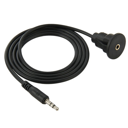 3.5mm Male to Female Extension Cable with Car Flush Mount, Length: 1m - DIY Cables by buy2fix | Online Shopping UK | buy2fix