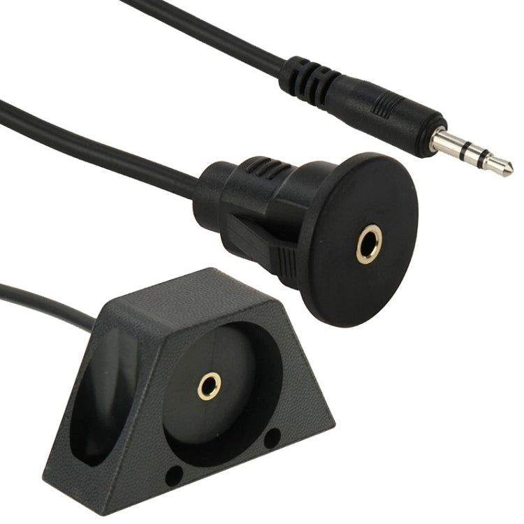 3.5mm Male to Female Extension Cable with Car Flush Mount, Length: 1m - DIY Cables by buy2fix | Online Shopping UK | buy2fix