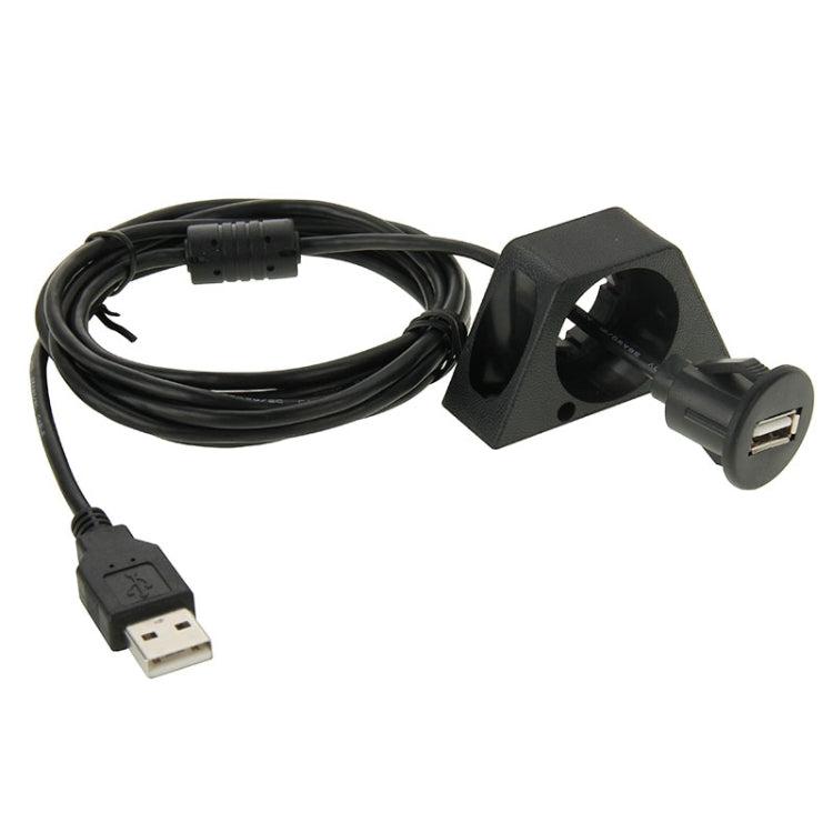 USB 2.0 Male to Female Extension Cable with Car Flush Mount, Length: 2m - DIY Cables by buy2fix | Online Shopping UK | buy2fix