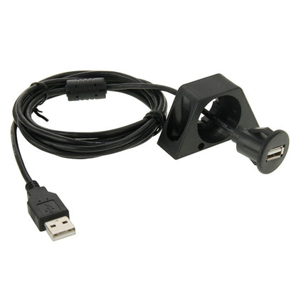 USB 2.0 Male to Female Extension Cable with Car Flush Mount, Length: 2m - DIY Cables by buy2fix | Online Shopping UK | buy2fix