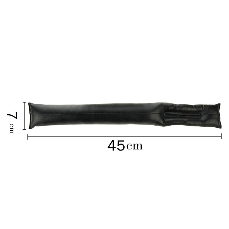 2 PCS Leather Car Seat Gap Filler, Size: 45x7x4.5cm(Black) by buy2fix