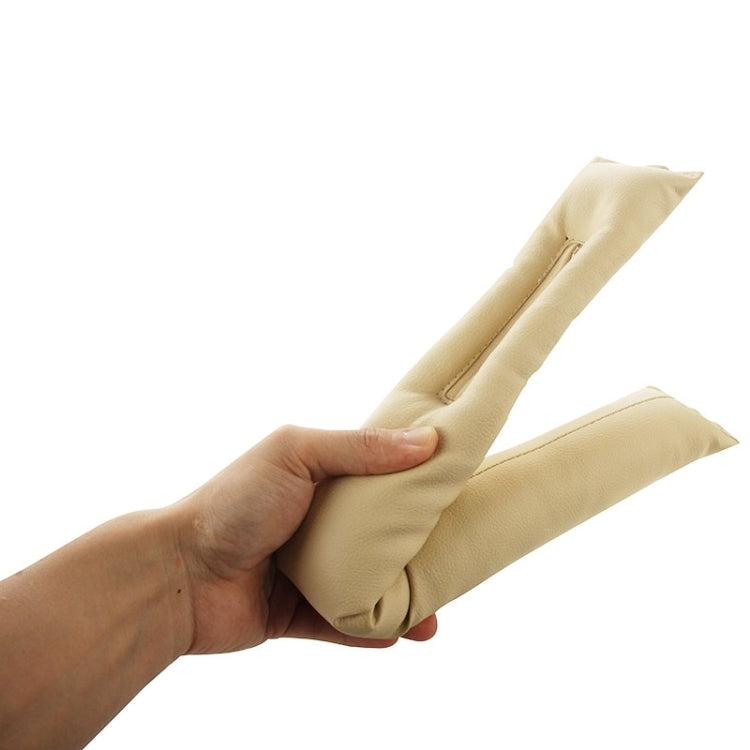 2 PCS Leather Car Seat Gap Filler, Size: 45x7x4.5cm(Beige) by buy2fix