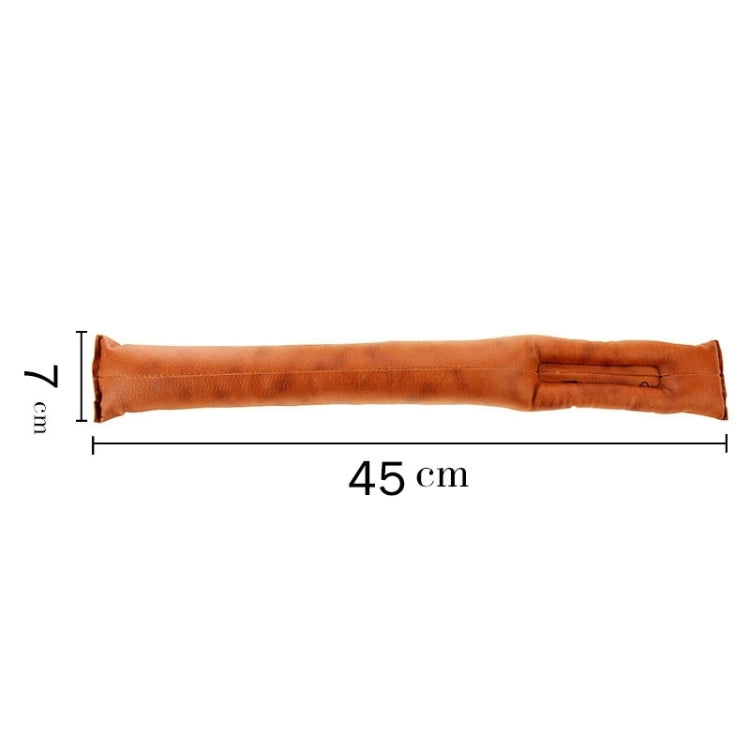 2 PCS Leather Car Seat Gap Filler, Size: 45x7x4.5cm(Brown) by buy2fix