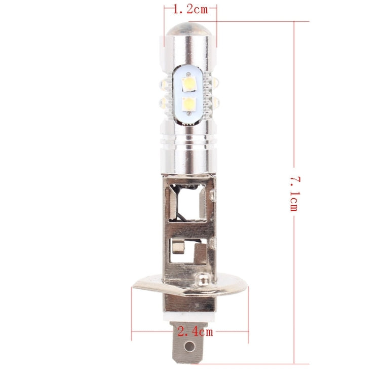 H1 50W 600LM 5500K  White Light 10 SMD-2828-LEDs Car Foglight , Constant Current , DC12-24V(White Light) - Fog / Driving Lights by buy2fix | Online Shopping UK | buy2fix