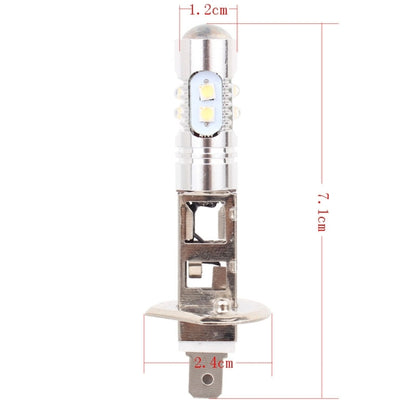 H1 50W 600LM 5500K  White Light 10 SMD-2828-LEDs Car Foglight , Constant Current , DC12-24V(White Light) - Fog / Driving Lights by buy2fix | Online Shopping UK | buy2fix