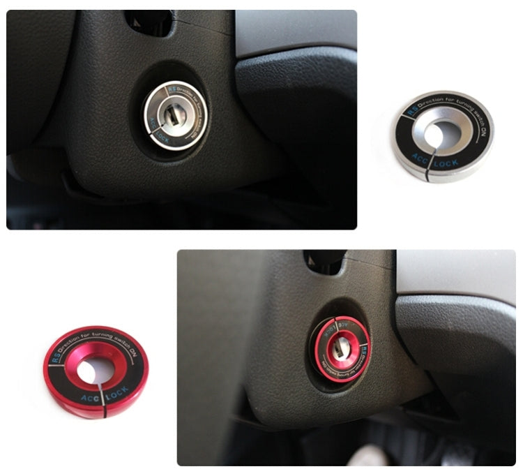 Aluminum Alloy Ignition Key Ring for AUDI A1 & A3 & A4L & TT, VW, POLO, Inside Diameter: about 14cm, Random Color Delivery by buy2fix