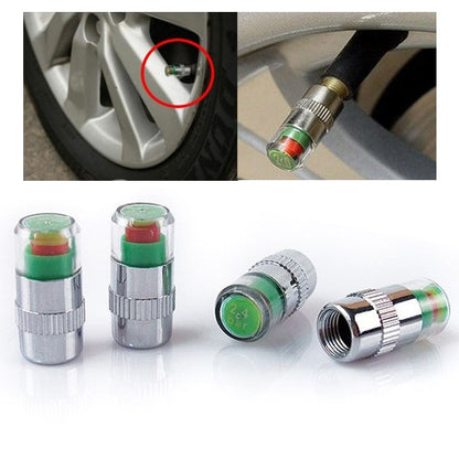 4 PCS 2.4 Bar Tire Pressure Detection Screw Cap - Tire Pressure Gauges by buy2fix | Online Shopping UK | buy2fix