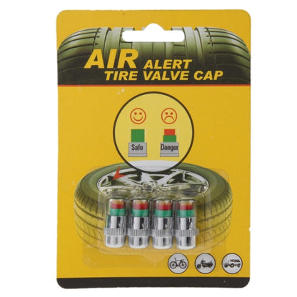 4 PCS 2.4 Bar Tire Pressure Detection Screw Cap - Tire Pressure Gauges by buy2fix | Online Shopping UK | buy2fix