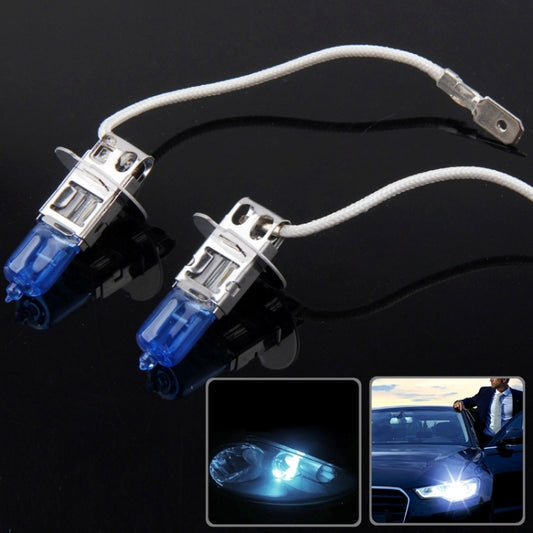 H3 Super White Xenon Bulbs, DC12V 100W 2400LM - Halogen Lights by buy2fix | Online Shopping UK | buy2fix