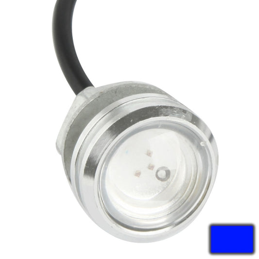 3W Waterproof Eagle Eye Light Blue LED Light for Vehicles, Cable Length: 60cm(Silver) - Eagle Eye Lamps by buy2fix | Online Shopping UK | buy2fix