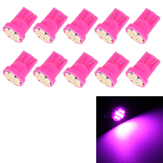 10 PCS T10 8 LED Car Signal Light Bulb(Pink Light) - Clearance Lights by buy2fix | Online Shopping UK | buy2fix