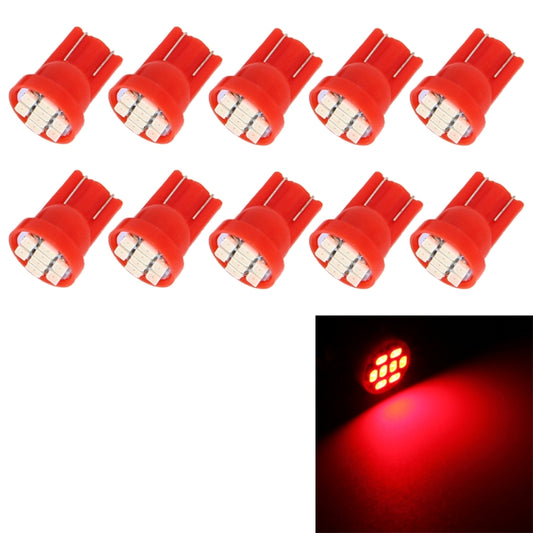 10 PCS T10 8 LED Car Signal Light Bulb(Red Light) - Clearance Lights by buy2fix | Online Shopping UK | buy2fix