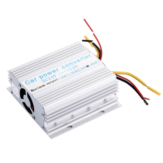 Transformateur abaisseur de puissance de voiture DC 24 V à 12 V, courant de sortie nominal : 30 A.