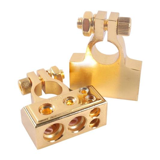 Positive & Negative Set 0 / 4 / 8 AWG Car Battery Terminals - Booster Cable & Clip by buy2fix | Online Shopping UK | buy2fix