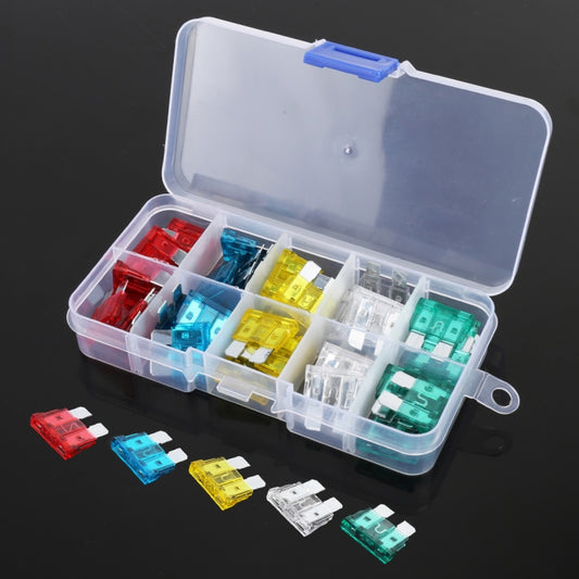 50 PCS 10A / 15A / 20A / 25A / 30A Blade Fuses Set for Car Vehicle - Fuse by buy2fix | Online Shopping UK | buy2fix
