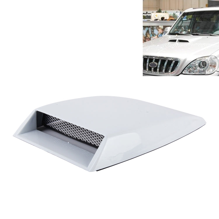 Car Turbo Style Air Intake Bonnet Scoop for Car Decoration(White) by buy2fix