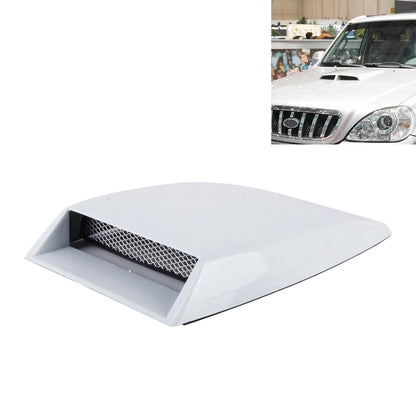 Car Turbo Style Air Intake Bonnet Scoop for Car Decoration(White) by buy2fix