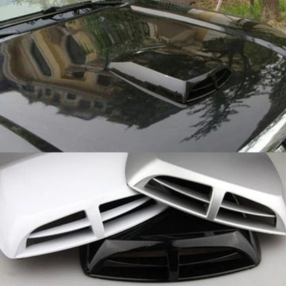 Car Turbo Style Air Intake Bonnet Scoop for Car Decoration(White) by buy2fix