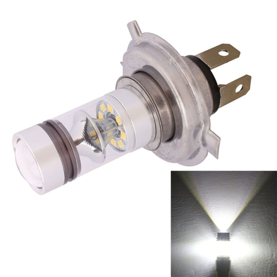 H4 850LM P43T 100W LED phares avant de voiture/feux de jour/ampoule de lampe de conduite, DC 12-24V (blanc froid)