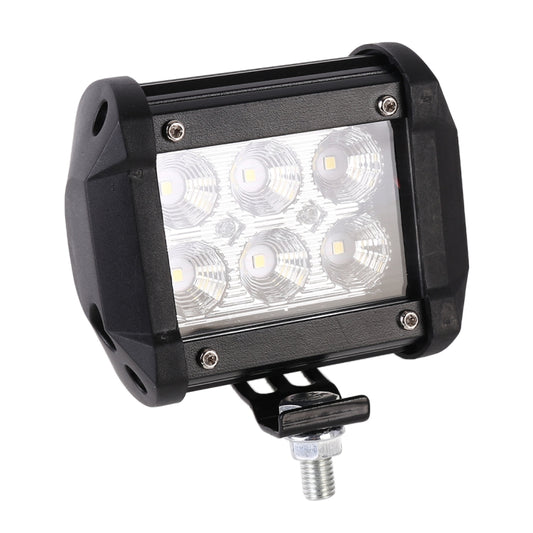 18W  6 LED White Light Floodlight Engineering Lamp / Waterproof IP67 SUVs Light, DC 10-30V(Black) - Work Lights by buy2fix | Online Shopping UK | buy2fix