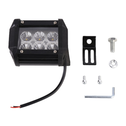 18W  6 LED White Light Floodlight Engineering Lamp / Waterproof IP67 SUVs Light, DC 10-30V(Black) - Work Lights by buy2fix | Online Shopping UK | buy2fix
