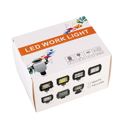 18W  6 LED White Light Floodlight Engineering Lamp / Waterproof IP67 SUVs Light, DC 10-30V(Black) - Work Lights by buy2fix | Online Shopping UK | buy2fix