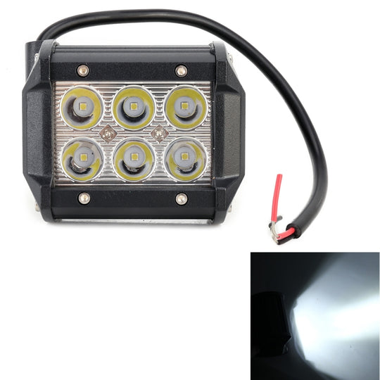 Lampe d'ingénierie à condensateur de lumière blanche CREE 6 LED 18 W/lumière étanche IP67 SUV, DC 10-30 V (noir)