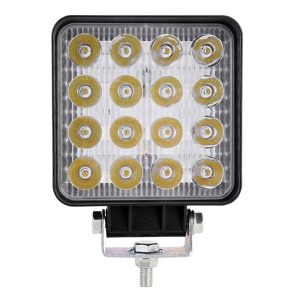 48W Bridgelux 4000lm 16 LED White Light Condenser Engineering Lamp / Waterproof IP67 SUVs Light, DC 10-30V(Black) - Work Lights by buy2fix | Online Shopping UK | buy2fix