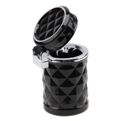 Diamond Facets Car Ashtray with LED Light(Black) by buy2fix