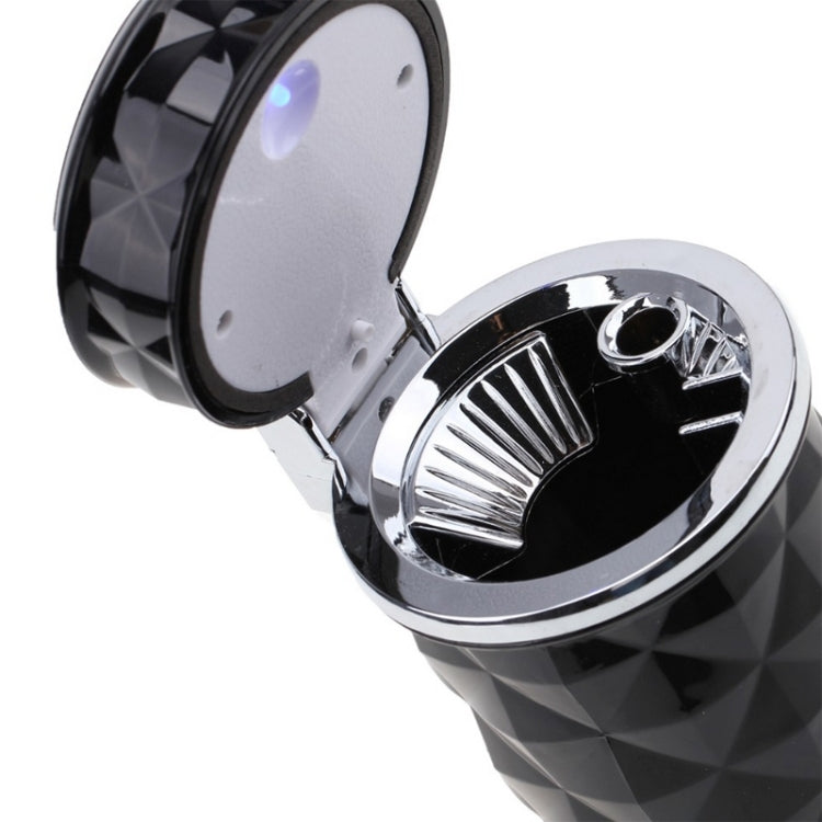Diamond Facets Car Ashtray with LED Light(Black) by buy2fix