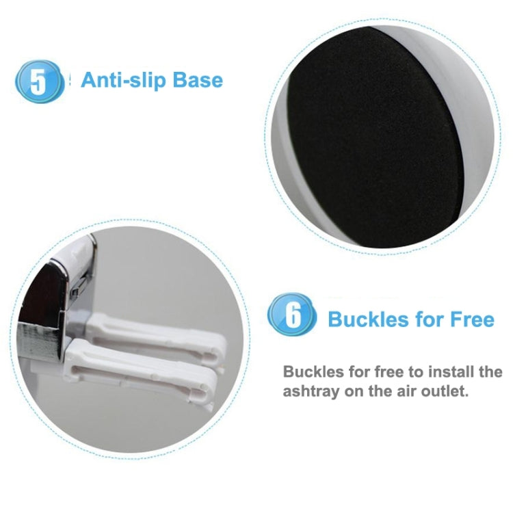 Diamond Facets Car Ashtray with LED Light(White) by buy2fix