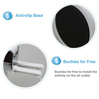 Diamond Facets Car Ashtray with LED Light(White) by buy2fix