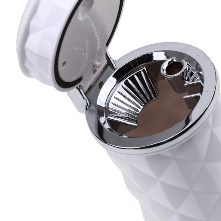 Diamond Facets Car Ashtray with LED Light(White) by buy2fix